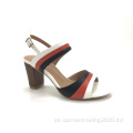 Summer mujeres damas tacones altos sandalias de vestimenta
